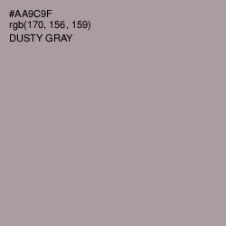 #AA9C9F - Dusty Gray Color Image